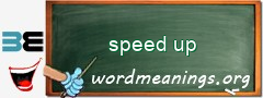WordMeaning blackboard for speed up